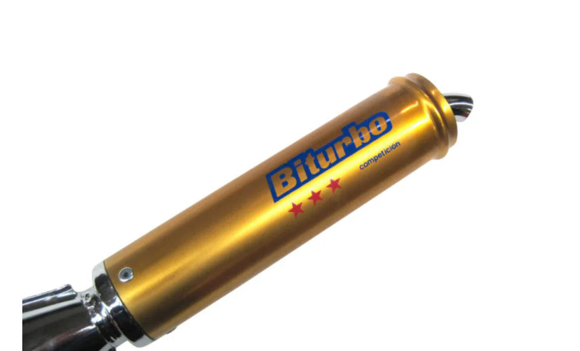 Biturbo Auspuff Gold/Chrom 25mm